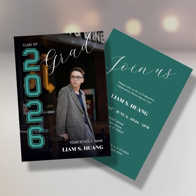 Graduation invitation with photo portrait einladung (Von Creator hochgeladen)