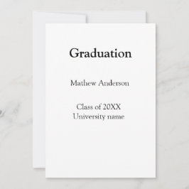 Graduation name class of 20XX university name simp Einladung