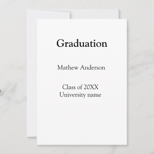 Graduation name class of 20XX university name simp Einladung (Vorderseite)