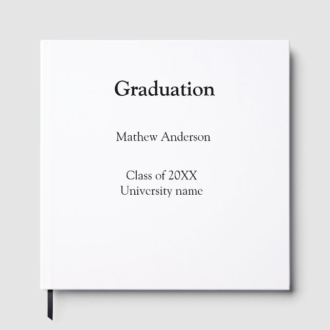 Graduation name class of 20XX university name simp Gästebuch (Vorderseite)