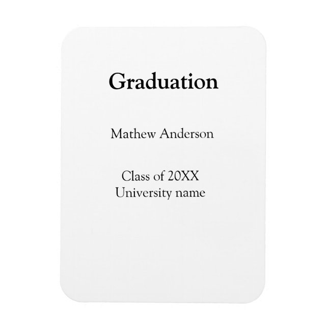 Graduation name class of 20XX university name simp Magnet (Vertikal)