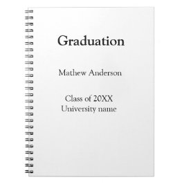 Graduation name class of 20XX university name simp Notizblock