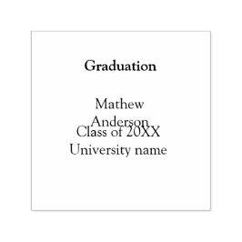Graduation name class of 20XX university name simp Permastempel