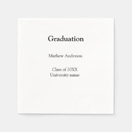 Graduation name class of 20XX university name simp Serviette