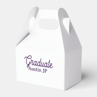 Graduation name purple simple minimal stylish call geschenkschachtel