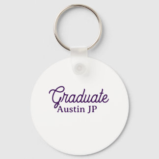 Graduation name purple simple minimal stylish call schlüsselanhänger