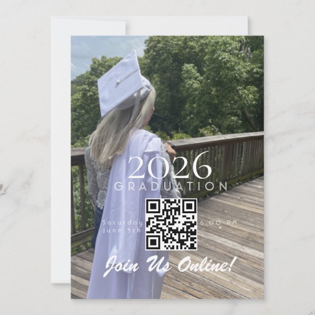Graduation Online Invitation QR Code 2026 (Vorderseite)