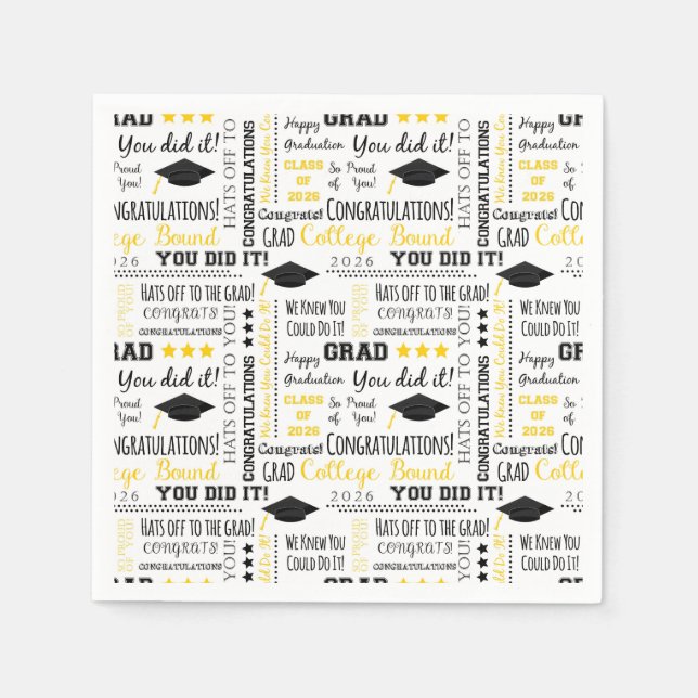 Graduation Paper Napkins Serviette (Vorderseite)