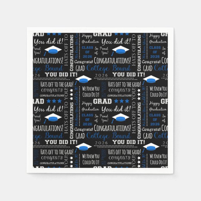 Graduation Paper Napkins Serviette (Vorderseite)