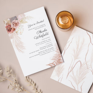 Graduation Party 2024 Script Pampas Grass Floral Einladung