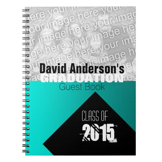 Graduation Party Class of 2018 Custom Guest Book 1 Notizblock (Vorderseite)