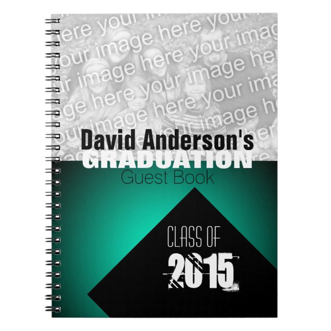 Graduation Party Class of 2018 Custom Guest Book 2 Notizblock (Vorderseite)