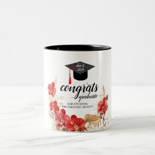 Graduation Party Class of floral Two-Tone-Kaffee m Zweifarbige Tasse