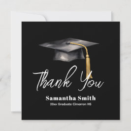 Graduation Party Flat Thank You Card Dankeskarte