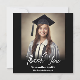Graduation Party Flat Thank You Card Dankeskarte