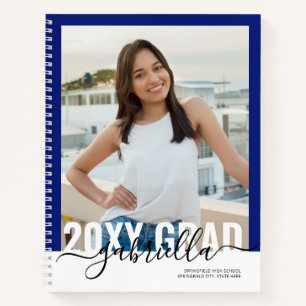 Graduation Party Guest Advice Book Modern Blue Notizbuch