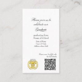 Graduation Party Invitation Enclosure Card Visitenkarte