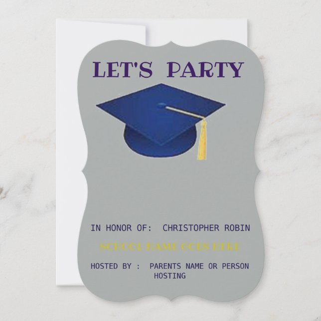 GRADUATION PARTY INVITE EINLADUNG (Vorderseite)