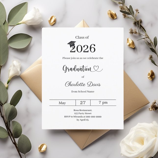 Graduation party modern class of 2026 invitation (Von Creator hochgeladen)