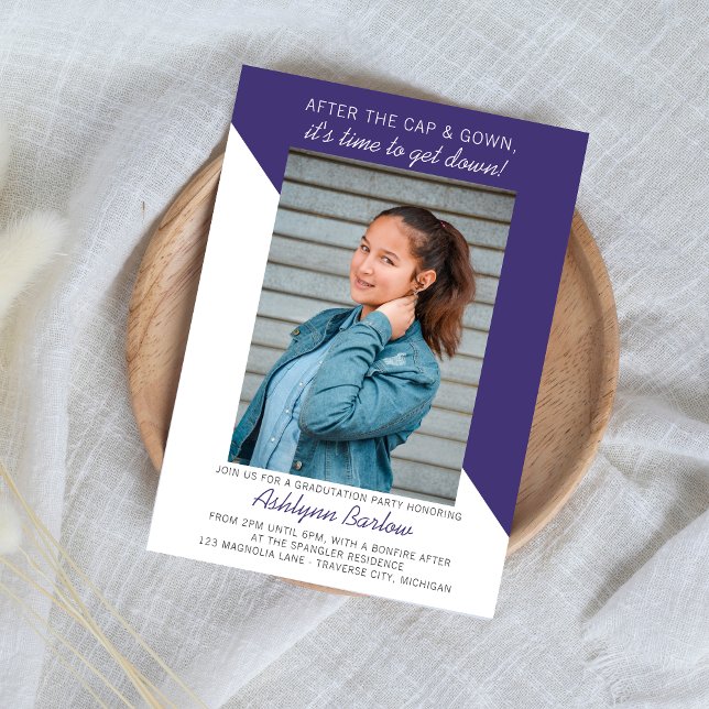 Graduation Party Open House 2024 Foto Lila Einladung (Von Creator hochgeladen)