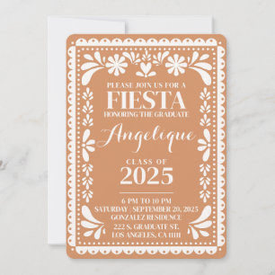 Graduation Party Papel Picado Mexican Fiesta 2025 Einladung