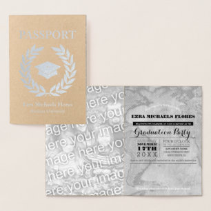 Graduation Party Pass Silberfolie Foil Card Folienkarte