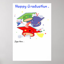 Graduation Party Poster Unterschrift