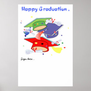 Graduation Party Poster Unterschrift