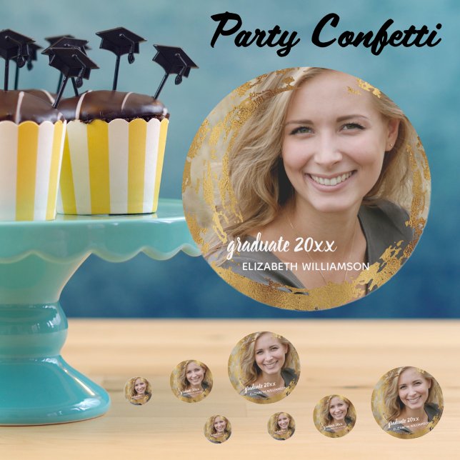 Graduation Party Senior Class Foto Imitate Gold Konfetti (Von Creator hochgeladen)