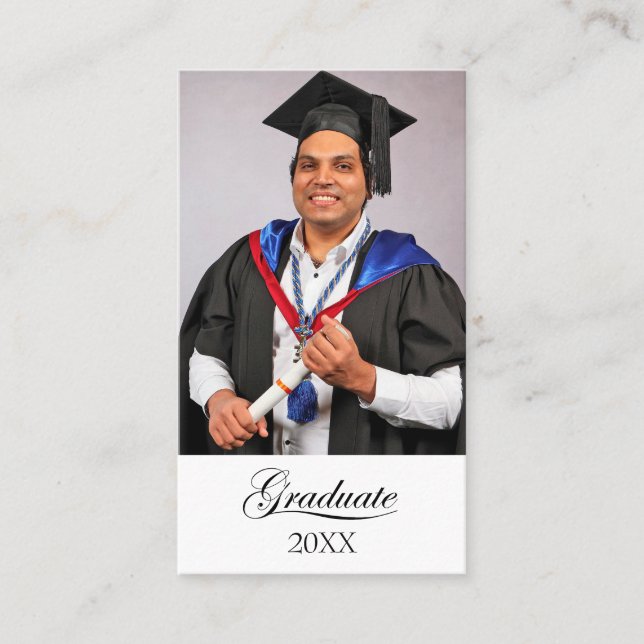 Graduation party Unable to Attend card Visitenkarte (Vorderseite)