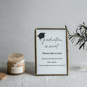 Graduation Party Unterschrift ist süßes Party Poster