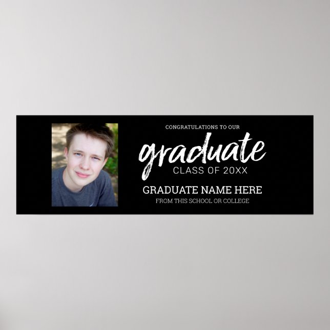 Graduation Photo - Class of Grad Black Poster (Vorne)