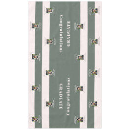 Graduation Photo Modern Party Decor Sage Green Tischdecke