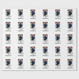 Graduation photo name year class university simple geschenkpapier