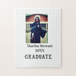 Graduation photo name year class university simple puzzle