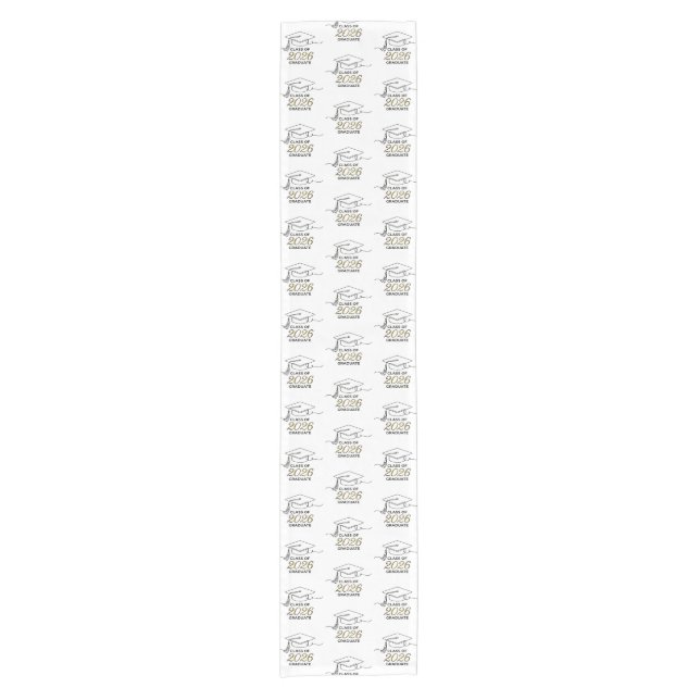 Graduation Table Runner / Camino de Mesa Kurzer Tischläufer (Vorderseite)