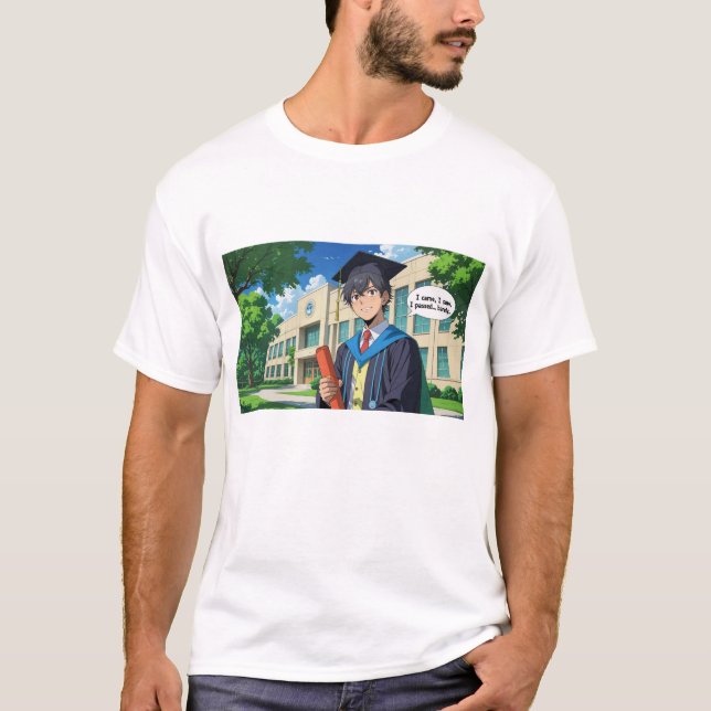 Graduation Tee Shirt- Funny Quote (Vorderseite)