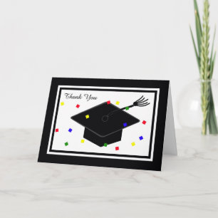 Graduation Thank You Card -- Graduation Cap Dankeskarte