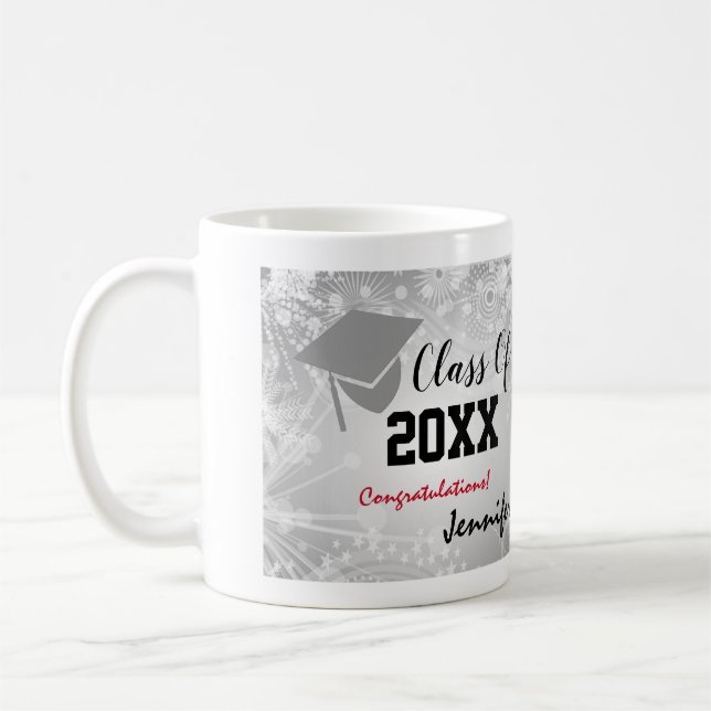 Graduationskap, Class Year 20XX Party Silver Kaffeetasse (Links)
