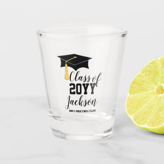 Graduationskappe mit Tassel-Klasse 2025 Schnapsglas