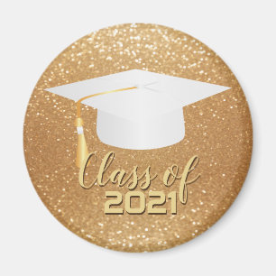 Graduationsobergrenze - Klasse 20XX - Gold-Glitzer Magnet
