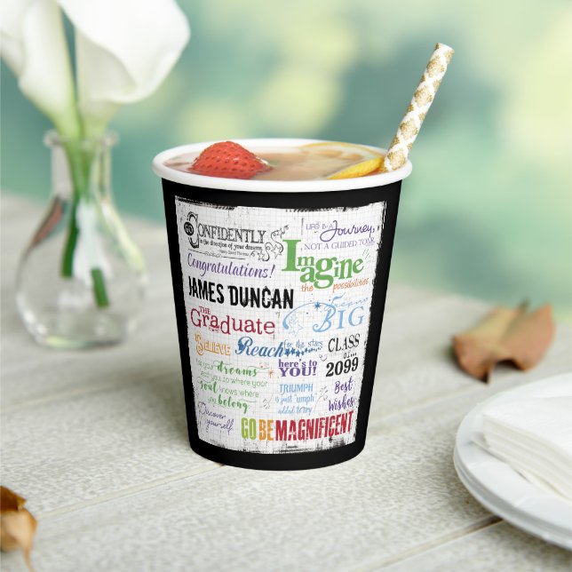 Graduationspartei Motivierend Inspirationsangebote Pappbecher (In Situ)
