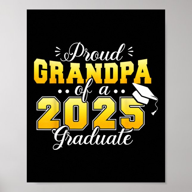 Graduationspartei stolz Großvater mit einer Cl von Poster (Vorne)