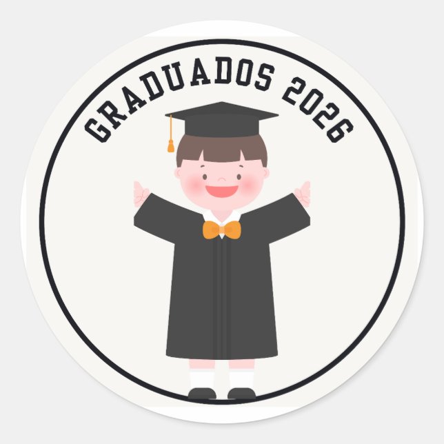 Graduatos 2026 Cute Graduation Sticker \ (Vorderseite)