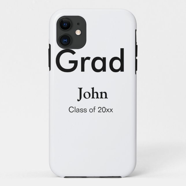 Graduiern Name Glückwunsch Datum Jahrestext Case-Mate iPhone Hülle (Rückseite)