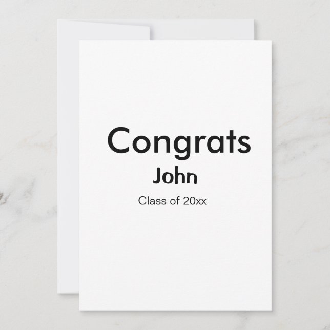 Graduiern Name Glückwunsch Datum Jahrestext Feiertagskarte (Vorderseite)