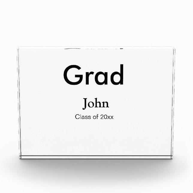 Graduiern Name Glückwunsch Datum Jahrestext Fotoblock (Vorderseite)