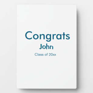 Graduiern Name Glückwunsch Datum Jahrestext Fotoplatte