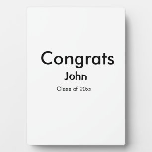 Graduiern Name Glückwunsch Datum Jahrestext Fotoplatte