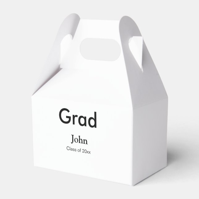 Graduiern Name Glückwunsch Datum Jahrestext Geschenkschachtel (Vorderseite)